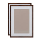 Decent Living - Cadre photo en bois massif - Couleur noyer - 20x28pouce - Paquet de 2-Bois massif 100 % naturel (Okan/Teck)