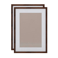 Decent Living - Cadre photo en bois massif - Couleur noyer - 20x28pouce - Paquet de 2-Bois massif 100 % naturel (Okan/Teck)
