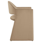 Modway Talia Performance Velvet Dining Armchair - Taupe-Floor Protecting Foot Pins