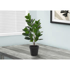 Monarch Specialties - Plante Artificielle - 28 po H - Arbre De Garcinia - Mis En Pot - Touche Réelle - Feuilles Vertes - Pot Noir-64 feuilles réalistes, réglables et vertes créent une apparence vivante