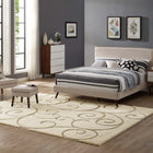 Modway - Jubilant Hag de vigne défilante en plein essor Tapis de 5 pi l x 8 pi L - Crème et beige-Tissage shag de 1,18 pouce