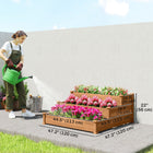 Outsunny 3-Tier Raised Garden Bed for Yard - 49" x 49" x 22"-Stepped design enables plants to fully enjoy the sunshine  
