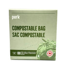 Perk Compostable Bags - 16" x 17" - 100 Pack-Green Compostable Bags on Rolls, Certified Product