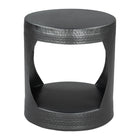 Zuo Nuuk Side Table - Black-Powder Coated Iron round shape tabletop