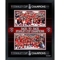 Florida Panthers 2025 Stanley Cup Champions Back to Back Frame - Framed Print - 20" x 16"-Premium virtual frames