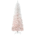 HOMCOM - Arbre de Noël artificiel de 5 pi avec base en métal rose et blanc-Des pointes de pin luxuriantes donnent un aspect sain et naturel 