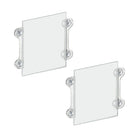 Azar Displays – Porte-affiche en acrylique de 11 x 8,5 po avec ventouses, transparent, 2/paquet (106614)-11 haut. x 8 1/2 larg. (po)