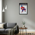 Cole Caufield Canadiens Celebration - Framed Canvas - 22" x 31"-Ready to hang - arrives fully assembled