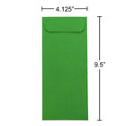 JAM Paper #10 Policy Envelopes, 4 1/8 x 9.5, Brite Hue Green Recycled, 1000 Pack (15884B)-Opening: Open end