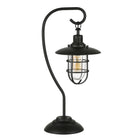 Hudson&Canal - Lampe de table nautique Bay de 56 cm de haut avec abat-jour en verre et métal - Bronze noirci/transparent-Conception de chalet pour votre salon, votre espace de travail ou votre table de chevet