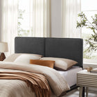 Modway Lindee Boucle Fabric King Headboard - Slate-Dense Foam Padding