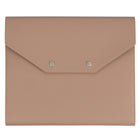 Gry Mattr Vegan Leather Padfolio - 9.45" × 11" - Pink-Envelope-style flap with secure metal snap closures