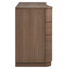 Modway Mirae 55" 6-Drawer Curved Office Desk - Brushed Brown Oak-7