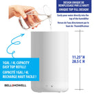 Bell+Howell Top Fill Colour Changing 1 gal Humidifier - White -Simply fill the humidifier as normal and enjoy a beautiful soothing fragrance you and your family will love