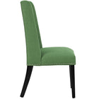 Modway Baron Fabric Dining Chair - Green - 2 Pack-Polished Nailhead Trim