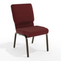 Flash Furniture HERCULES Series 18.5"W Stacking Church Chair in Burgundy Patterned Fabric with Gold Vein Frame-Multipurpose Church Chair
