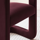 Modway - Winslow Performance Velvet Chaise d’accent en tonneau - Mûrier-Rembourrage résistant aux taches