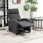 HOMCOM Push Back Recliner with Padded Seat for Home Theater - Dark Grey-Generously padded armrests and backrests provide exceptional comfort