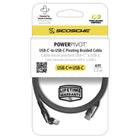 Scosche Power Pivot Charge & Sync USB-C to Pivot USB-C 4' Cable - Black-60W Charge & Sync Cable