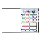 Blueline A9 Hard Cover Glue Bound Ruled Notebook with Self-Adhesive Tabs - 96 Sheets - 9-1/4" x 7-1/4" - Black-Self-adhesive tabs and index sheet
