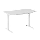 ShoppingAll - Bureau debout électrique réglable en hauteur avec tiroir en verre - Blanc-Bureau En Verre Élégant: Sublimez votre bureau à domicile avec ce bureau debout. La surface en verre est à la fois durable et élégante pour n’importe quel espace de travail. Écrivez ou dessinez sur le plateau en verre avec des marqueurs effaçables à sec, puis essuyez simplement pour recommencer.