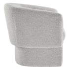 Modway - Muse Tissu Boucle Chaise d’accent en tonneau - Papier journal-Siège rembourré