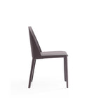 Manhattan Comfort Paris 18.11" Modern Faux Leather Upholstered Dining Chair - Grey - Set of 2-Standard 4-Leg Base