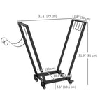Outsunny - Porte-bûches extérieur 31 po- Porte-bûches en métal robuste-Conception surélevée, gardant le bois sec et propre 