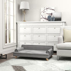 PawHut Elevated Dog Sofa Bed with Cushion - Light Grey-Tough and solid pine wood legs support up to 55 lbs. (25 kg) 