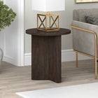Hudson&Canal - Table d'appoint ronde Anders de 50 cm de largeur, , brun aulne-Nettoyer avec un chiffon doux et sec, sans produits chimiques agressifs ni produits de nettoyage abrasifs