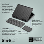 Logitech - Casa Pop-Up Desk - Noir-Conçu pour une vaste gamme d'ordinateurs portables: le support prend en charge la plupart des ordinateurs portables de 10 à 17 pouces, de plus, chaque dispositif se connecte à plusieurs systèmes d'exploitation (Windows, macOS, iPadOS, ChromeOS) via Bluetooth Low Energy 