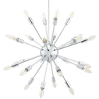 Modway Gamut Metal Chandelier - Silver-Fits 20 (E26) 25 Watt Bulbs