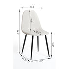 FurnitureR - Chaise de Salle à Manger en Tissu, Ivoire Beige- Lot de 4-Utilisation multifonctionnelle : Idéales pour les salles à manger, les cuisines, les bureaux à domicile ou même comme sièges supplémentaires dans votre salon.