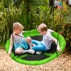 Outsunny Saucer Swing Giant Hanging Tree Swing, Nest Web Rope Seat - Green-Sturdy steel frame with an elastic PP cover and braided PE rope 