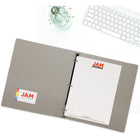 JAM Paper Plastic 0.75" 3-Ring Binder - Smoke Grey-This document holder is a staple for all of your projects, assignments, memos, school work, and any other important documents that need to be kept safe.