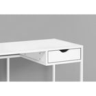 Monarch Specialties 7570 42" Computer Desk - White/White Metal-Compact design and contemporary style ideal for smaller home offices