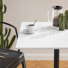 Modway Lippa 28" Square Wood Bar Table - Black White-Seats 2