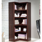 Sauder Corner 5-Shelf Bookcase - Select Cherry-Dimensions: 29-1/4" W x 29-1/4" D x 69-3/4" H 