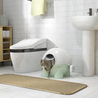 PawHut Large Enclosed Cat Litter Box with Lid - Green-Separate design allows for easy cleaning and replacement of litter 