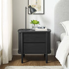 Modway Cadence 2-Drawer Nightstand - Black-Fluted Sides