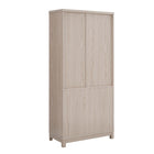 Manhattan Comfort Jodie 31" Mid-Century Modern Bookcase - Whitewashed Oak - Set of 2-Lifted Frame Manufactured Wood Legs for Fashion and Durability