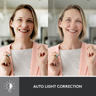 Logitech Brio 500 Full HD Webcam with Auto Light Correction - Auto-Framing -Rose-Auto-Framing (RightSight): Auto-framing centers the video camera on you, allowing you to stand and move during meetings without leaving the frame