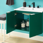Modway Maybelle 24" Wall-Mount Bathroom Vanity - Green/White-Ceramic Sink Basin