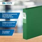 Davis Group Super économie, Reliure à anneaux en “D” inclinés 1.5 po, paquet de 6 – Vert-Anneau En D, Non Verrouillable