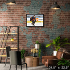 Ryan Nugent-hopkins Oilers Action - Framed Canvas - 31" x 22"-Officially licensed by the NHL and NHLPA