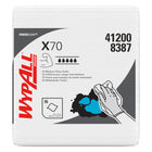 WypAll Power Clean X70 Medium Duty Cloths (41200) - Quarterfold - Long Lasting Performance - White - 12 Packs of 76 Sheets-The wicking power of HydroKnit picks up water almost instantly, and hangs on for fewer drips. Laundered shop rags can't match that kind of performance.