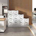HOMCOM 4-Drawer Letter/A4 Filing Cabinet - White-Melamine surface is scratch-resistant and incredibly easy to clean
