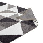 Modway Kahula Geometric Triangle Mosaic Area Rug - 5 x 8 - Black/Grey/White-High Density / Machine-Woven