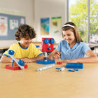 Learning Resources - Ensemble de machines-Comprend assez de morceaux pour construire les objets suivants tous en maintenant : poulie, plan incliné, joint, jante et essieu