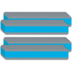 Ashley Productions Double Wide Sentence Strip Reading Guide - 1-1/4" x 7-1/4" - Blue - 12/Pack - 2 Pack-Reading guide filters are ideal for overcoming reading difficulties